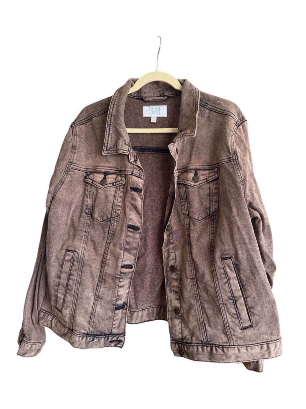 Time & Tru Brown Denim Jacket XXL